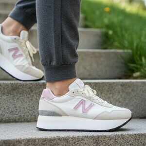 New Balance 515 PLATFORM Casual Women's Sneakers Shoes White Sea Rose Size 8.5